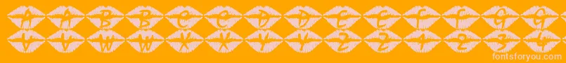 101Swak Font – Pink Fonts on Orange Background