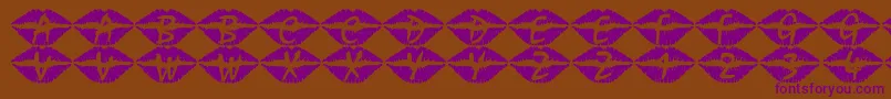 101Swak-Schriftart – Violette Schriften auf braunem Hintergrund
