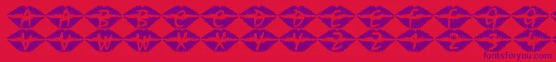 101Swak Font – Purple Fonts on Red Background