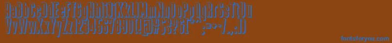 ZacatecasFfp Font – Blue Fonts on Brown Background