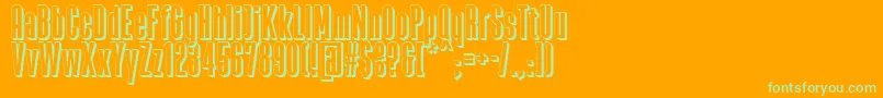 Шрифт ZacatecasFfp – зелёные шрифты на оранжевом фоне
