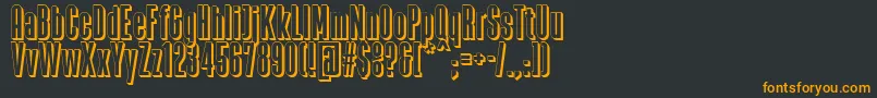 Шрифт ZacatecasFfp – оранжевые шрифты на чёрном фоне