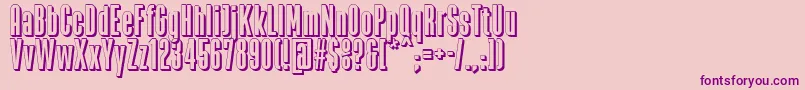 ZacatecasFfp-Schriftart – Violette Schriften auf rosa Hintergrund