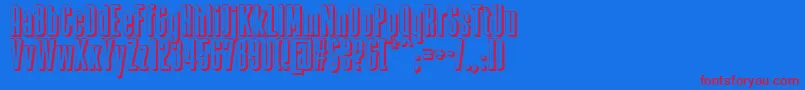 Шрифт ZacatecasFfp – красные шрифты на синем фоне