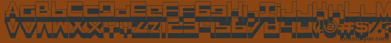 Rasegpl ffy Font – Black Fonts on Brown Background
