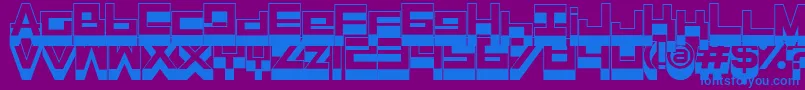 Шрифт Rasegpl ffy – синие шрифты на фиолетовом фоне