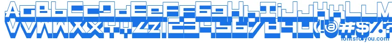 Rasegpl ffy Font – Blue Fonts on White Background