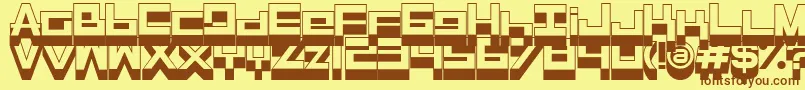 Rasegpl ffy-fontti – ruskeat fontit keltaisella taustalla