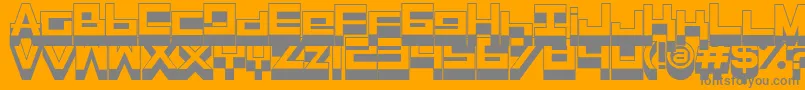 Rasegpl ffy Font – Gray Fonts on Orange Background