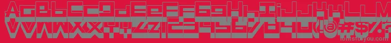 Rasegpl ffy Font – Gray Fonts on Red Background