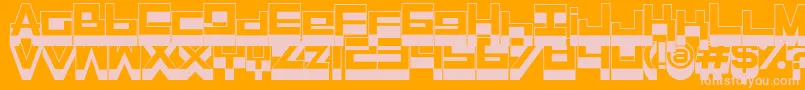 フォントRasegpl ffy – オレンジの背景にピンクのフォント
