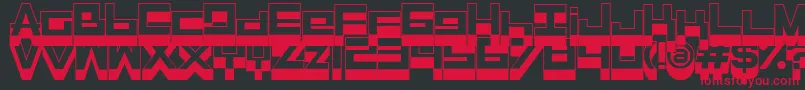 Rasegpl ffy Font – Red Fonts on Black Background