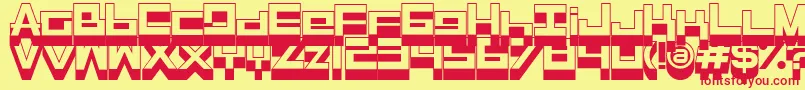 Rasegpl ffy Font – Red Fonts on Yellow Background