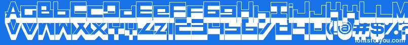 fuente Rasegpl ffy – Fuentes Blancas Sobre Fondo Azul