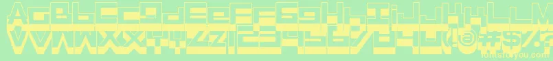 Rasegpl ffy-fontti – keltaiset fontit vihreällä taustalla