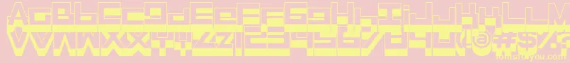 Rasegpl ffy Font – Yellow Fonts on Pink Background