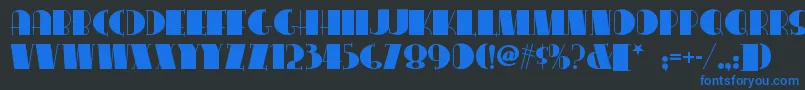 Congalinenf Font – Blue Fonts on Black Background