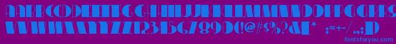 Congalinenf Font – Blue Fonts on Purple Background