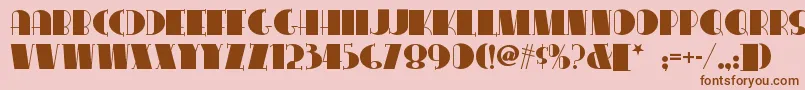 Congalinenf Font – Brown Fonts on Pink Background