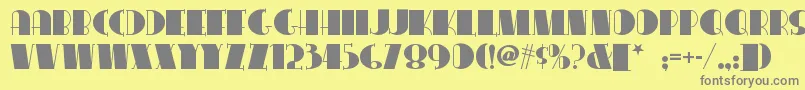 Congalinenf Font – Gray Fonts on Yellow Background