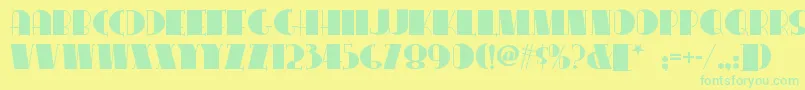 Congalinenf Font – Green Fonts on Yellow Background