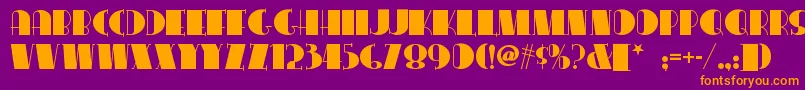 Congalinenf Font – Orange Fonts on Purple Background