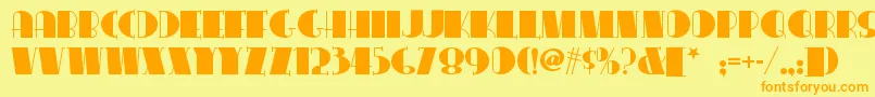 Congalinenf Font – Orange Fonts on Yellow Background