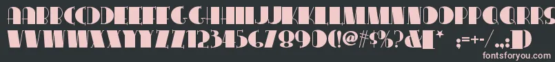 Congalinenf Font – Pink Fonts on Black Background