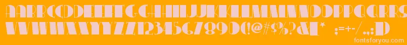 フォントCongalinenf – オレンジの背景にピンクのフォント