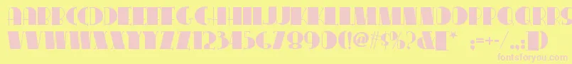 Congalinenf Font – Pink Fonts on Yellow Background