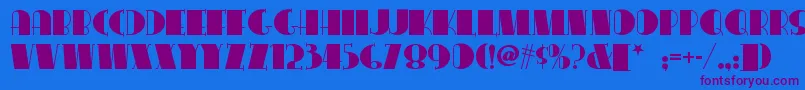 Congalinenf Font – Purple Fonts on Blue Background