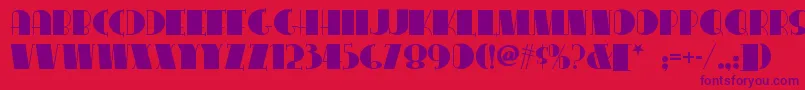 Congalinenf Font – Purple Fonts on Red Background