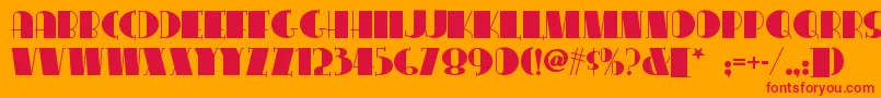 Congalinenf Font – Red Fonts on Orange Background