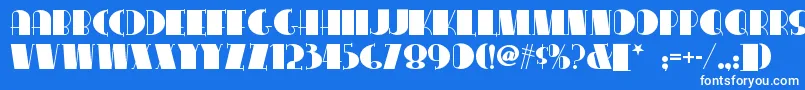 フォントCongalinenf – 青い背景に白い文字