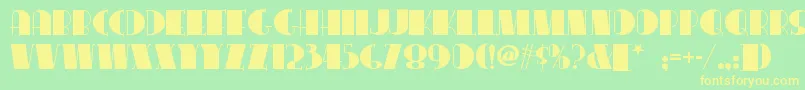 Congalinenf Font – Yellow Fonts on Green Background