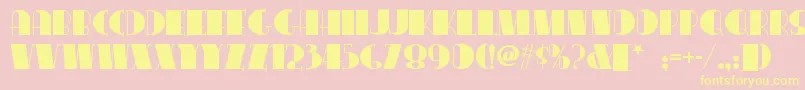 Congalinenf Font – Yellow Fonts on Pink Background