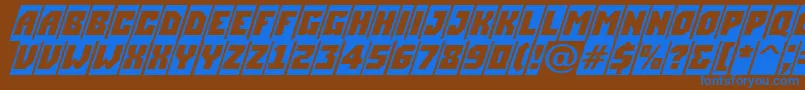 ASimplercmdnm Font – Blue Fonts on Brown Background