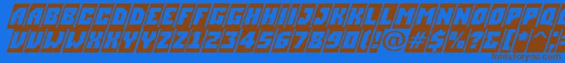 ASimplercmdnm Font – Brown Fonts on Blue Background