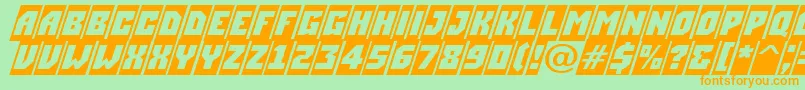 ASimplercmdnm Font – Orange Fonts on Green Background