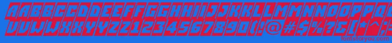 ASimplercmdnm Font – Red Fonts on Blue Background