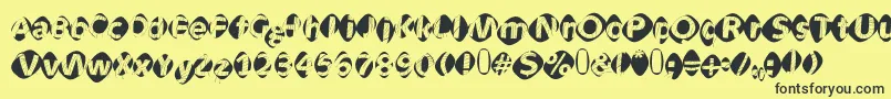 Aidaoopsxtra Font – Black Fonts on Yellow Background