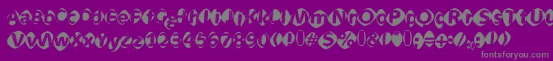 Aidaoopsxtra-Schriftart – Graue Schriften auf violettem Hintergrund