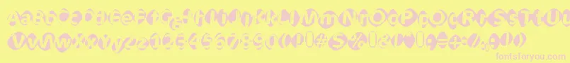 Aidaoopsxtra Font – Pink Fonts on Yellow Background