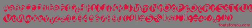 Aidaoopsxtra Font – Red Fonts on Gray Background