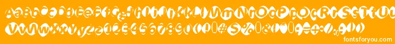 Aidaoopsxtra Font – White Fonts on Orange Background