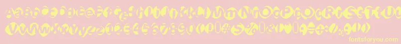 Aidaoopsxtra Font – Yellow Fonts on Pink Background
