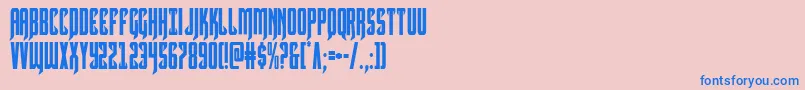 Hawkmooncond Font – Blue Fonts on Pink Background