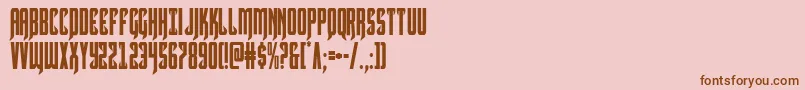 Hawkmooncond Font – Brown Fonts on Pink Background