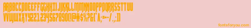 Hawkmooncond Font – Orange Fonts on Pink Background