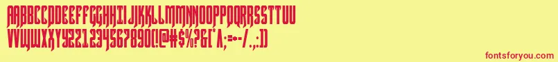 Hawkmooncond Font – Red Fonts on Yellow Background